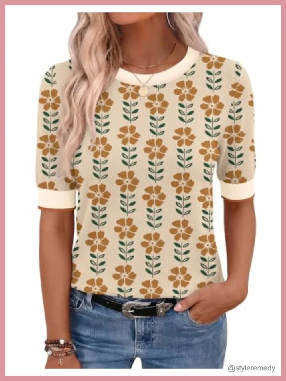 Women's Short Sleeve Crew Neck Knit Pullover Sweater Lightweight Viscose Casual